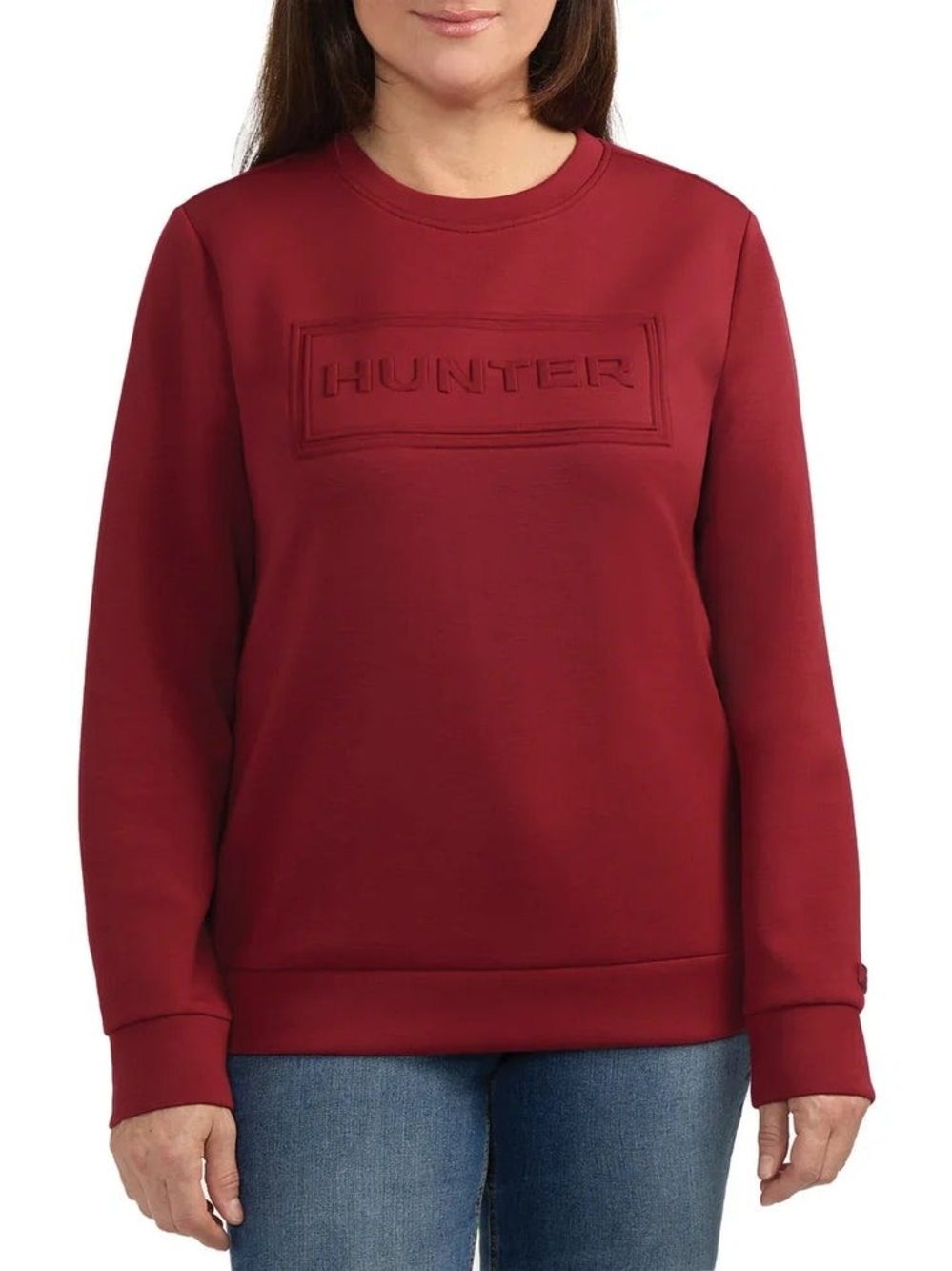 Hunter Embossed Logo Sweatshirt - Deep Red